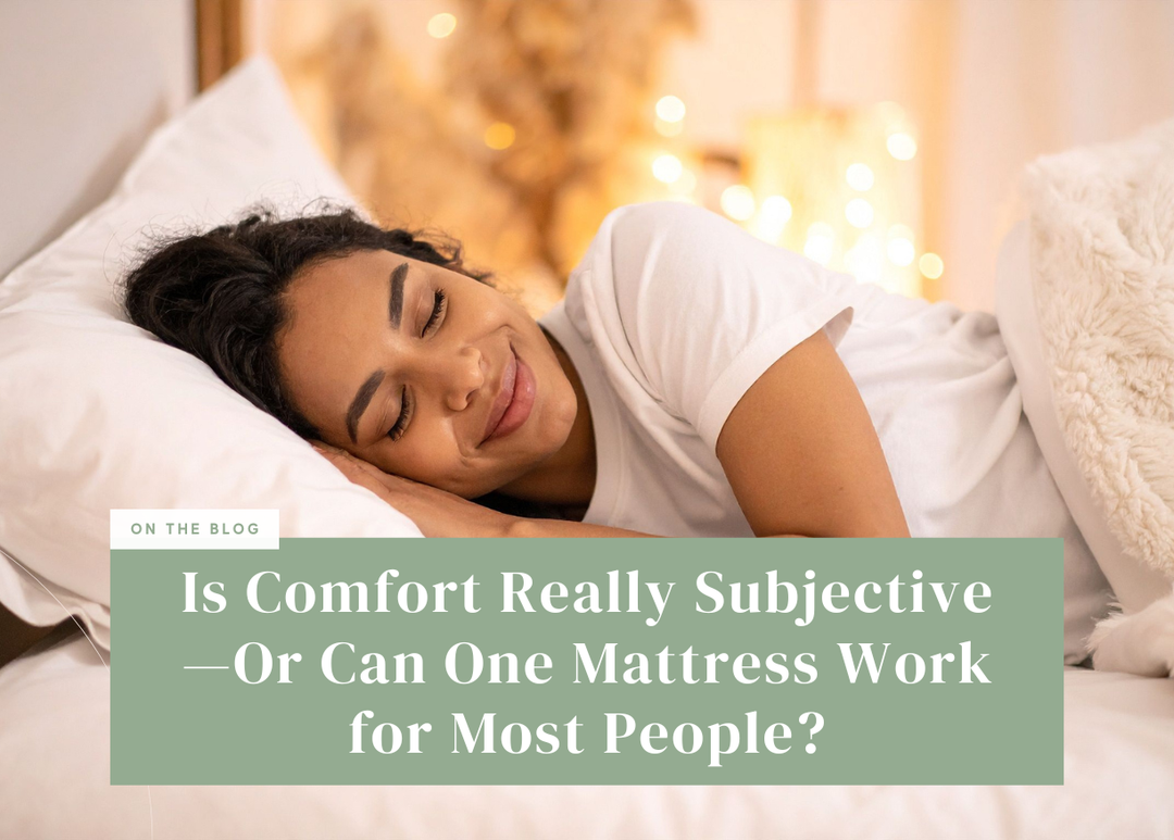 Woman sleeping peacefully on a comfortable mattress in a warmly lit bedroom.