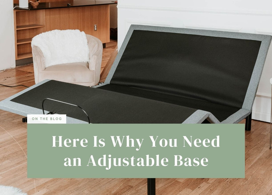 Adjustable bed base elevated at both the head and foot sections.